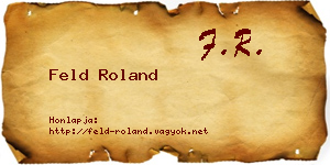 Feld Roland névjegykártya