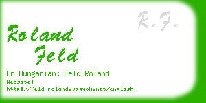 roland feld business card